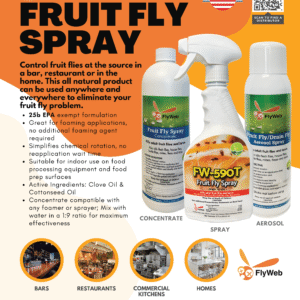 Flyweb Fruit Fly Spray - All Natural - 25b Exempt