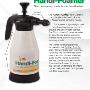 Handi-Foamer HF-50 – Compact 50 oz. Foaming Sprayer for Fruit Fly Control & Sanitation